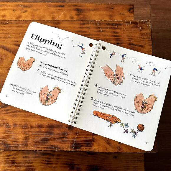 Vintage 1988 The Klutz Book Of Jacks Spiral Bound Book - Picture 3 of 7